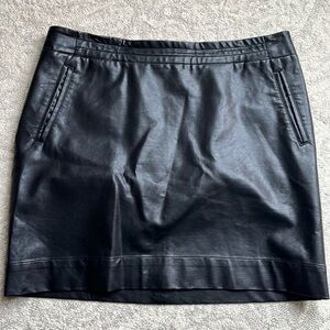 Reitmans Faux Leather Black Skirt Size 13